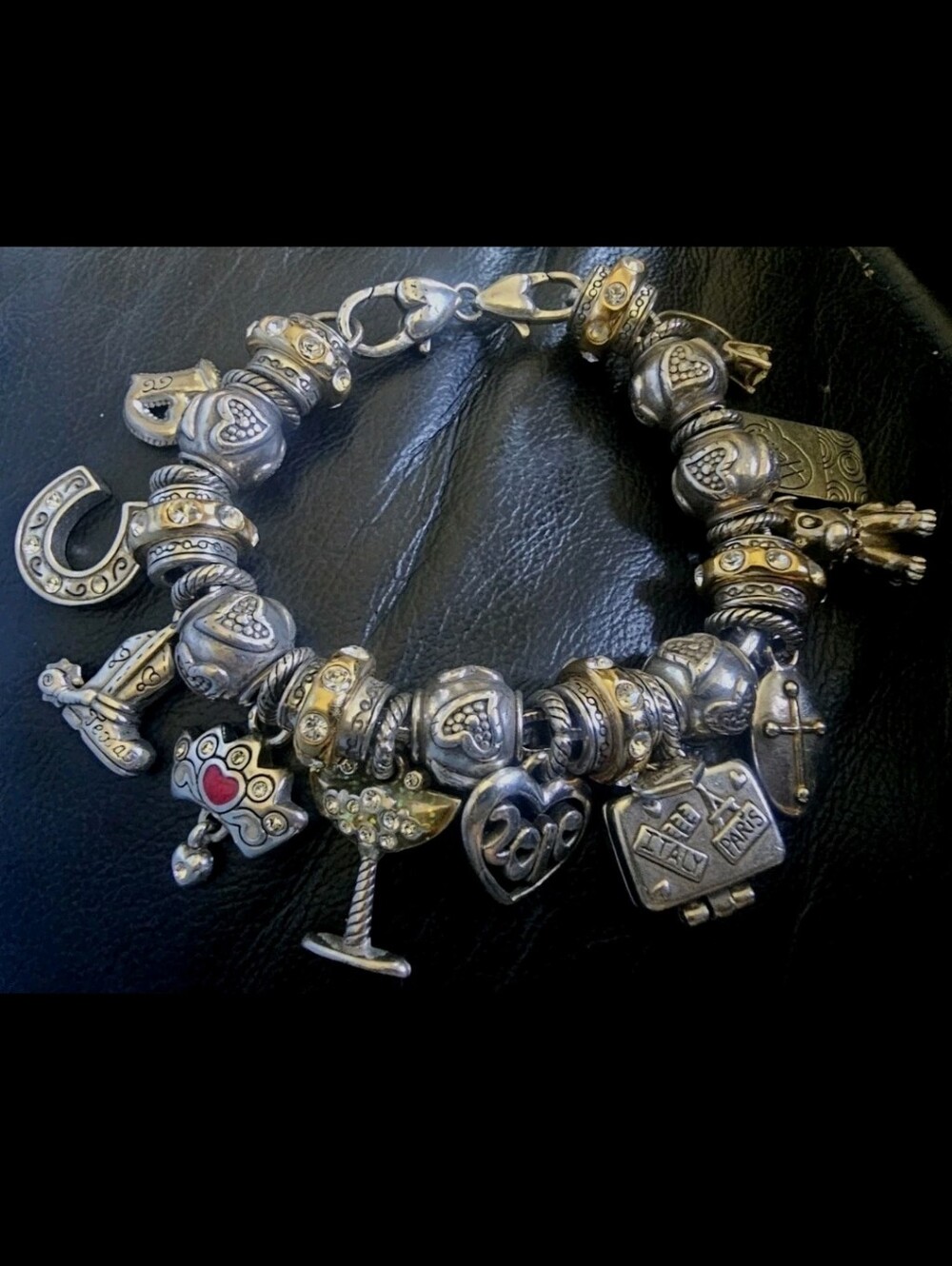 Brighton silver and gold plated massive charm bracelet - Picture 6 of 6